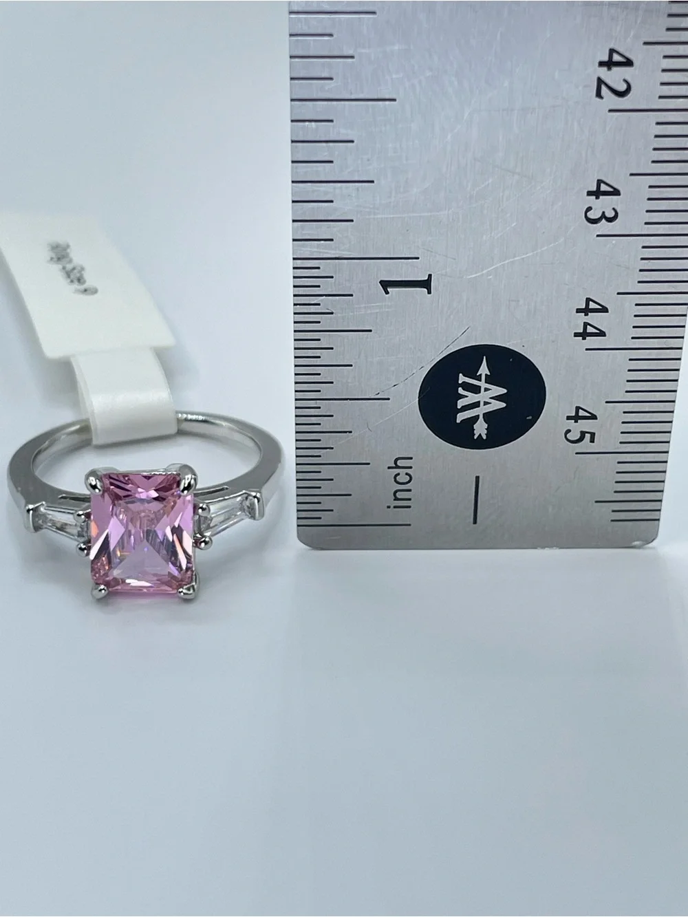 Swarovski Crystals Elements Pink Crystal Solitaire Glam Cocktail Ring Sz 9